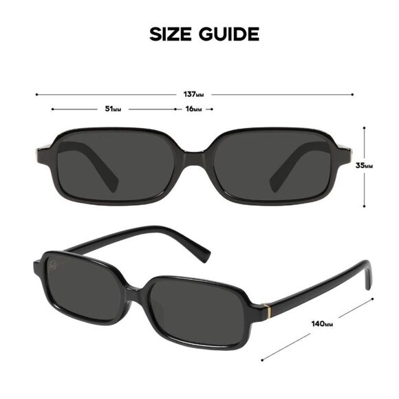 Trendy rectangular sunglasses